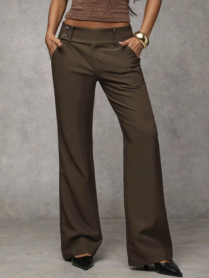 DUNA | Pantaloni Eleganti a Gamba Larga