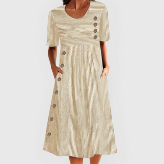 Marina | Striped Midi Dress