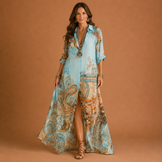 ATLAS | Elegant Mediterranean Blouse Dress