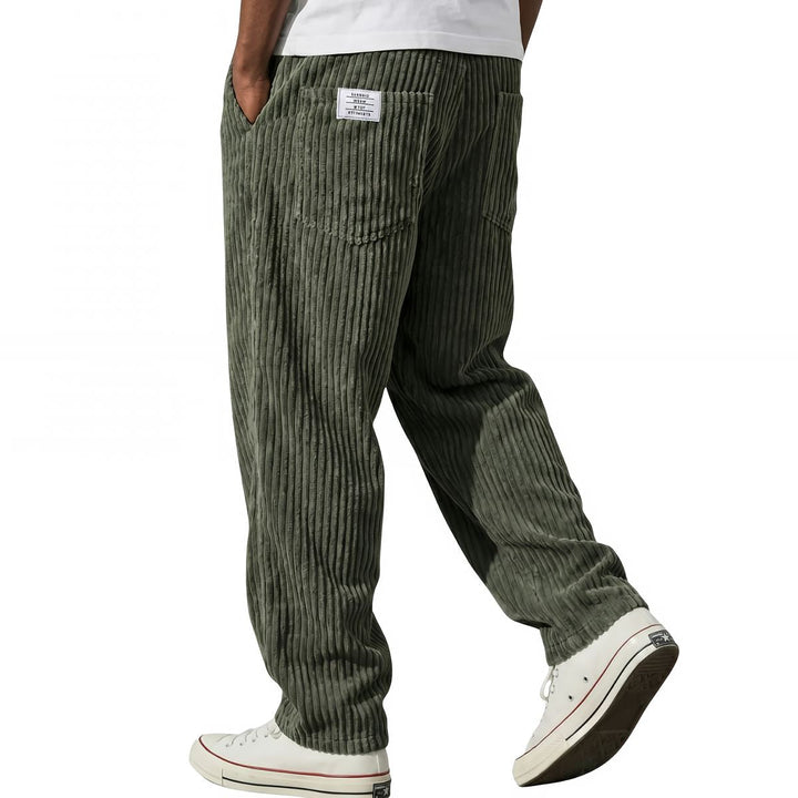 Varel | Pantaloni da uomo in velluto a coste con vita elasticizzata