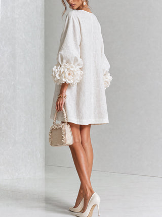 CELESTINE | FLORAL BUTTON-FRONT MINI DRESS