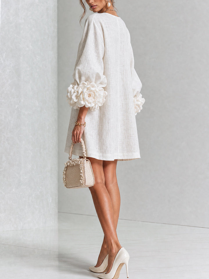 CELESTINE | FLORAL BUTTON-FRONT MINI DRESS