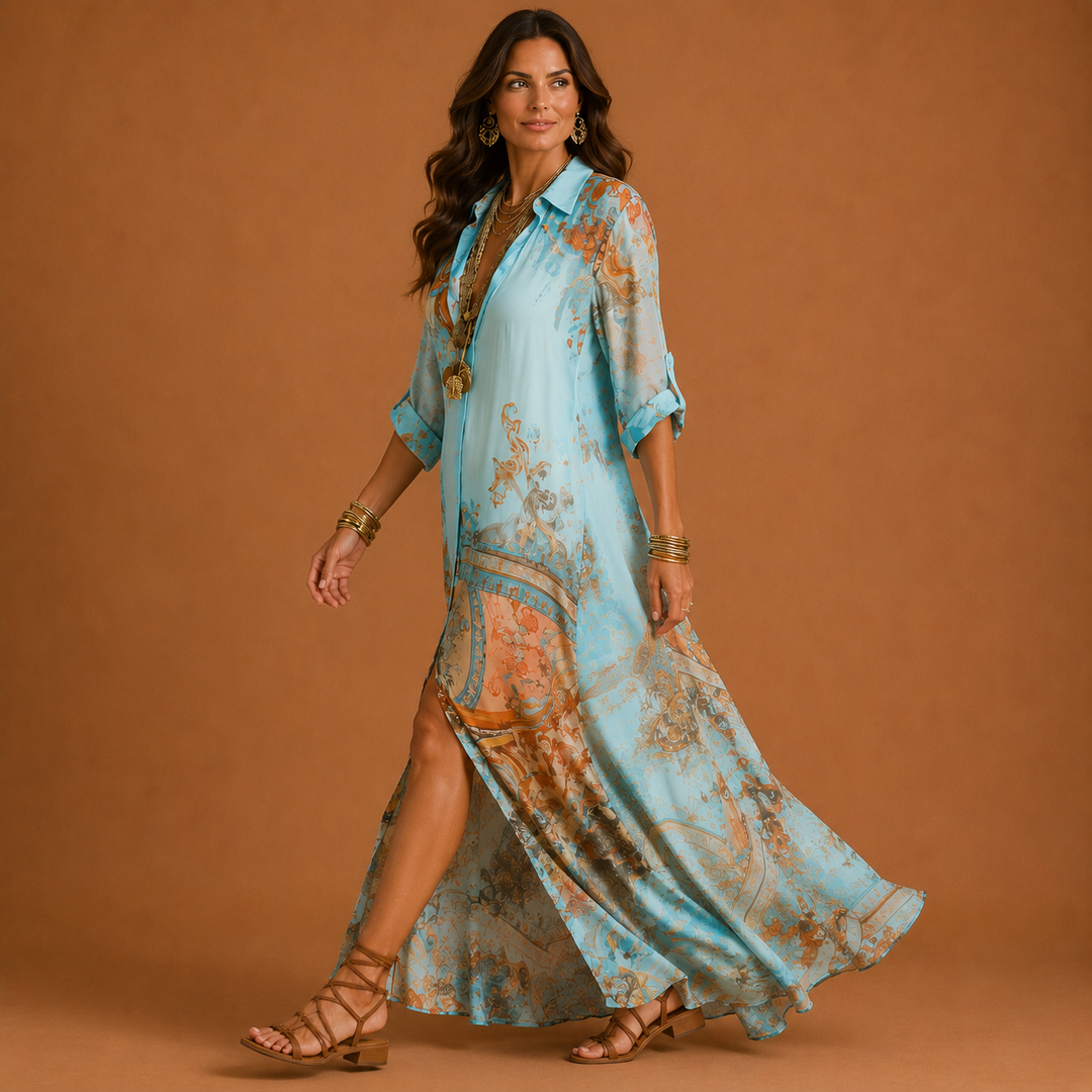 ATLAS | Elegant Mediterranean Blouse Dress