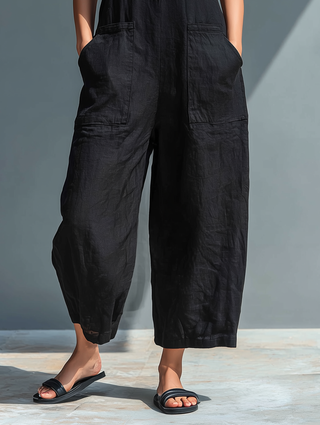 Arabella | Sleeveless Elegant Linen-Blend Jumpsuit