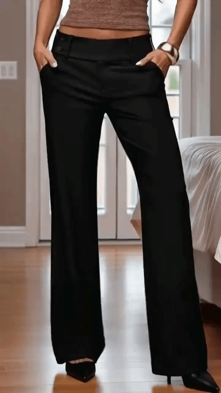 DUNA | Pantaloni Eleganti a Gamba Larga