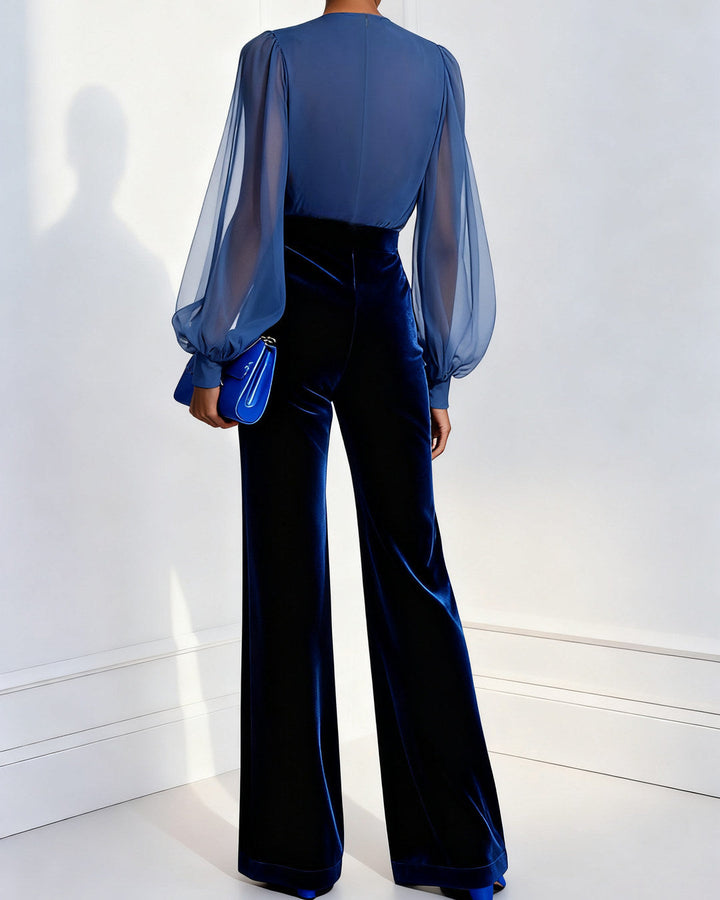 Matilde | Tuta Elegante con Scollo a V, Blu