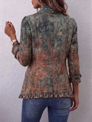 Nicole | Textured Gradient Frill Jacket