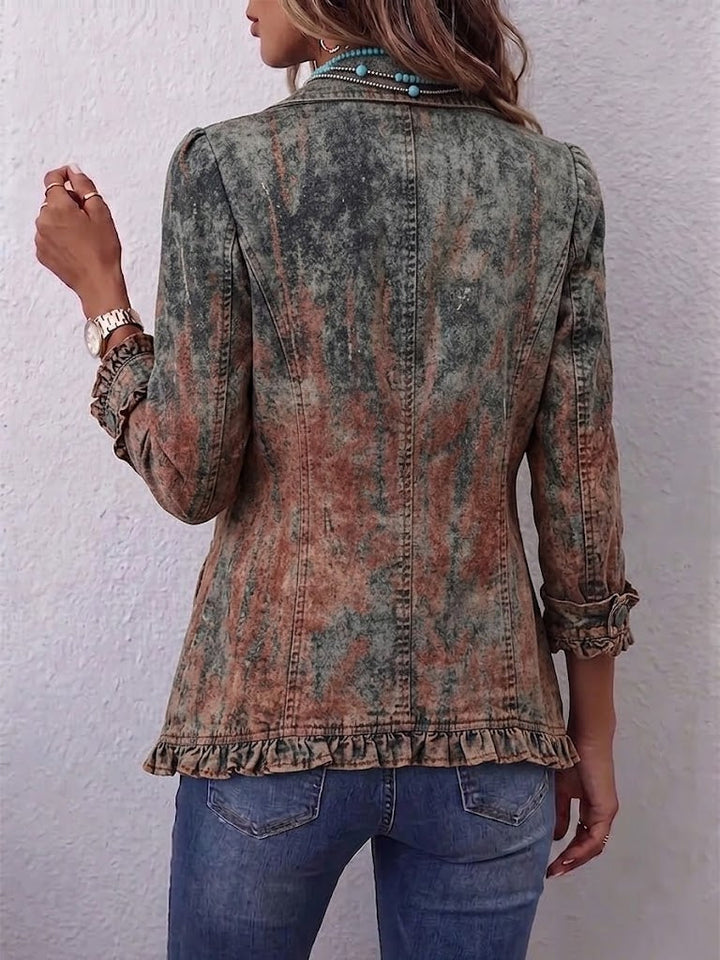 Nicole | Textured Gradient Frill Jacket