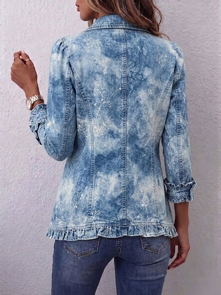 Coralie | Gradient Botanical Frill Jacket