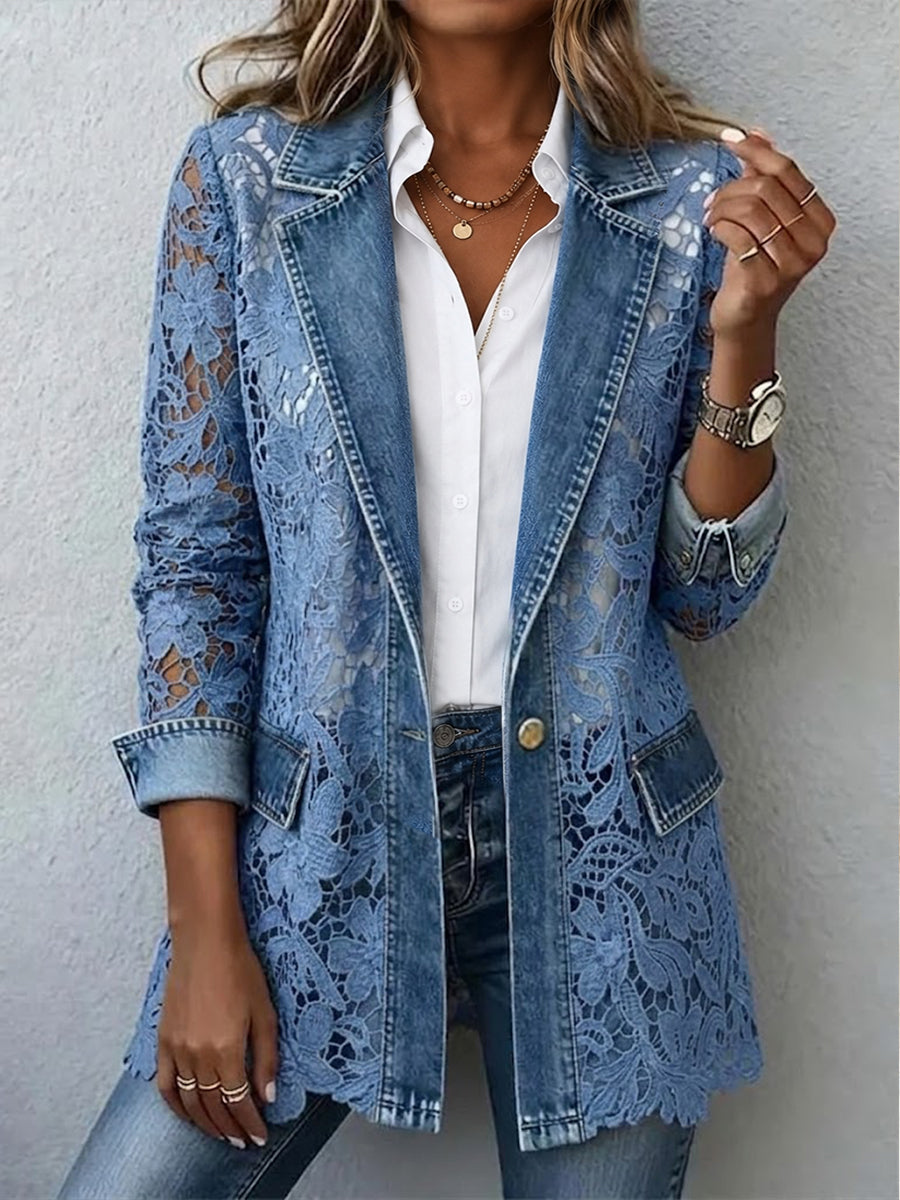 Adeline | Floral Lace Blazer